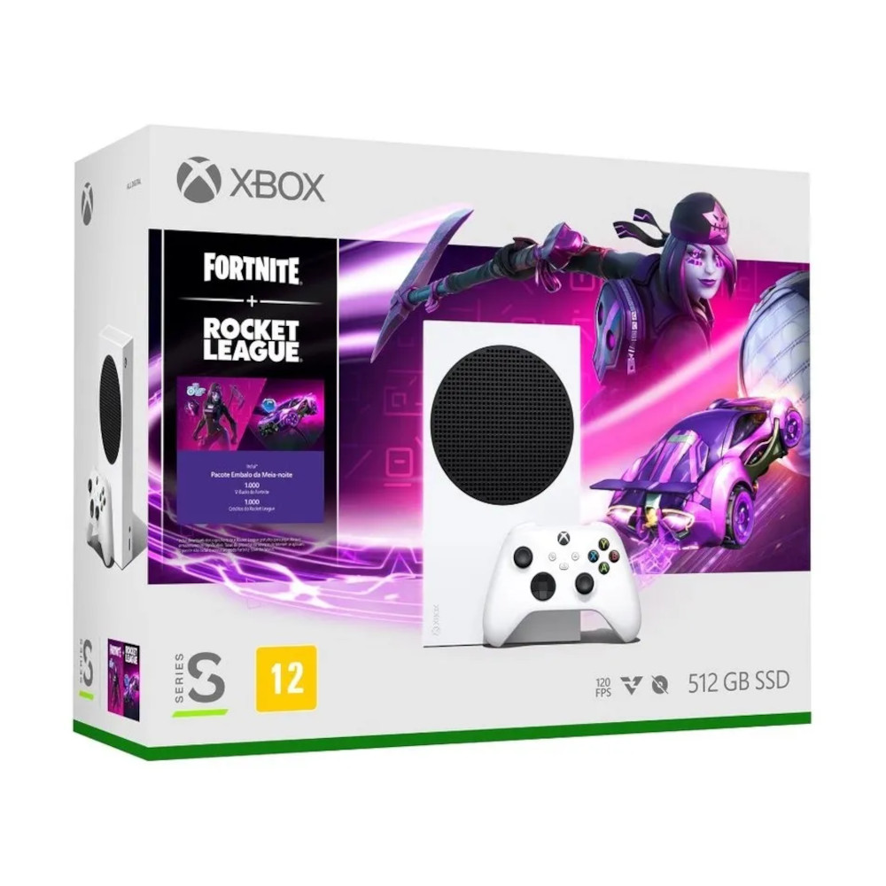 Console Xbox Series S: Pacote Fortnite e Rocket League – Microsoft