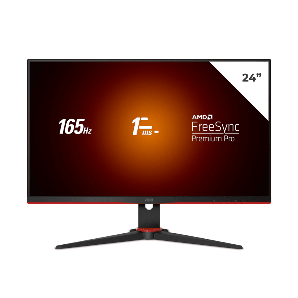 Monitor Gamer AOC Viper, 24 Polegadas, Full HD, 165Hz, 1Ms, Freesync, HDMI e DisplayPort - 24g2se